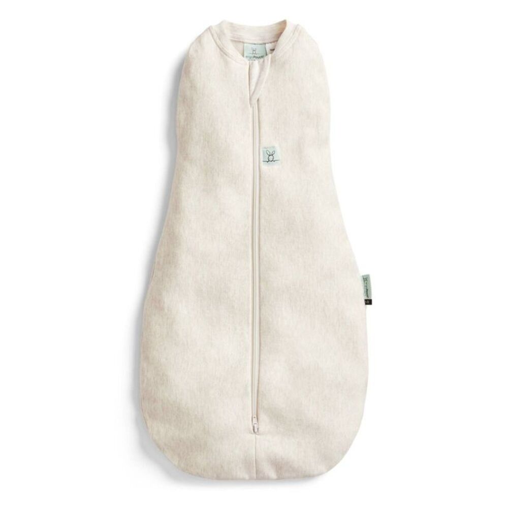 ergoPouch Baby Organic Cocoon Swaddle Wrap Sack 1.0 TOG - Oatmeal Marle 3-6m